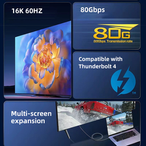 Xput Ultra yüksek hızlı 5A PD hızlı şarj 16K Thunderbolt 5 80Gbps USB 4.0 USBC için tip-c Kabel monitör için 240W - Product Image 5