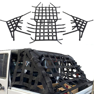 Good Price <strong>Customized</strong> Durable Polyester Webbing Cargo Net for Transport Adjustable Net for 2007-2018 <strong>Jeep</strong> Wrangler <strong>JK</strong> 4 Door - Product Image 1