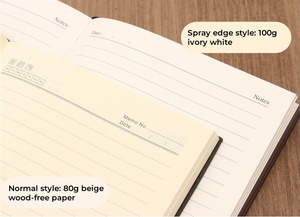 Cuaderno de cuero suave A5 Retro Yangba, Nota de reunión, cuaderno de Pu grueso Simple, LOGOTIPO personalizado para oficina de negocios - Product Image 5