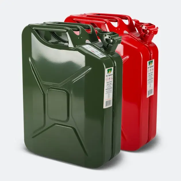 20 Liters Metal Jerry Can Gasoline Stainless Steel Fuel Jerry Gas Cans Water Tank 20L With Tap Spout Jerry Can