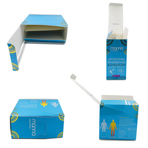Caja de embalaje de tira de rasgado autolista personalizada Pantalla de cono de papel completo caja de mostrador de venta al por menor promoción en relieve para botellas completas - Product Image 2