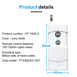 Nuovo telecomando bianco RF315MHZ433MHZ a 2 pulsanti con coperchio protettivo a scorrimento con batterie incluse interruttori protettivi NFC - Product Image 3