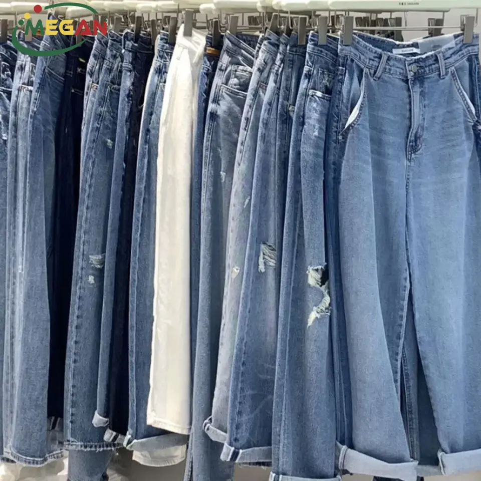 Megan Label Ropa usada Pantalones de mezclilla Fardos Boyfriend de segunda mano Jeans para damas