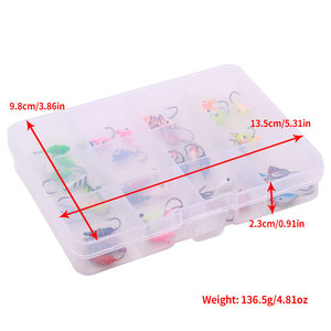 Bán Buôn 48 cái/hộp Spinner Kim Loại <span class=keywords><strong>Jig</strong></span> Câu Cá Dòng Móc Chì Đầu Câu Cá Jigging Móc Kích Thước Khác Nhau Hình Dạng Câu Cá Mồi - Product Image 5