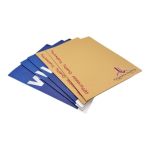 Công ty tùy chỉnh logo đôi Túi thư mục tập tin tay áo gấp trong nửa A4 trắng nâu giấy kraft tài liệu thư mục in ấn - Product Image 6