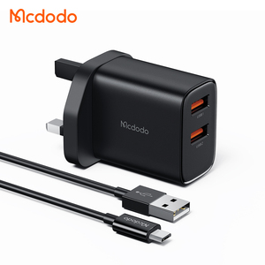 Mcdodo479急速充電電源アダプター12W充電器英国急速充電器3AマイクロUSBケーブル1Mスマートフォン用 - Product Image 1