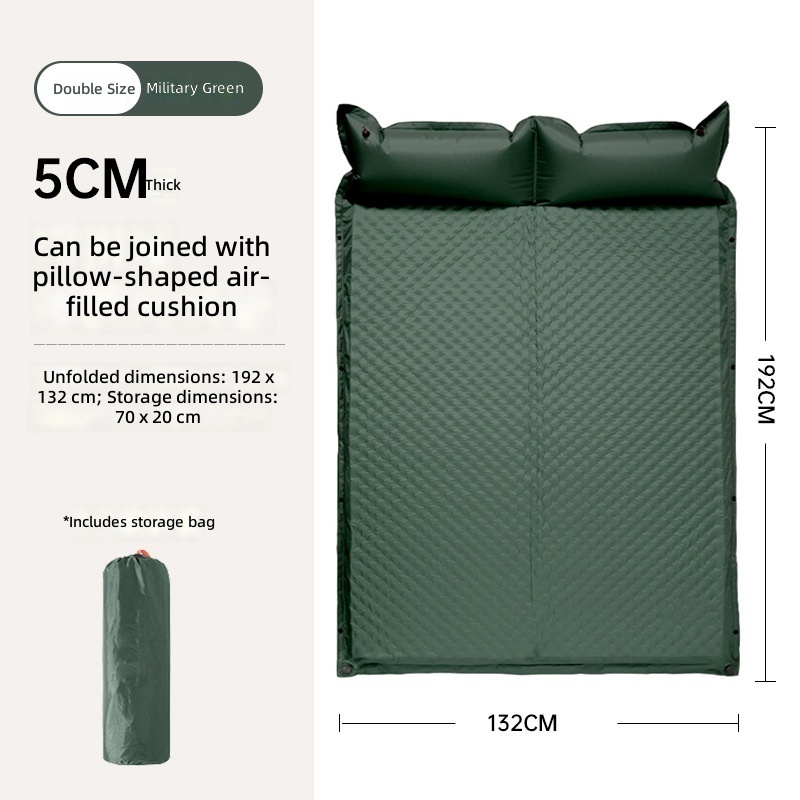 green-5cm auto inflate mattress-double size