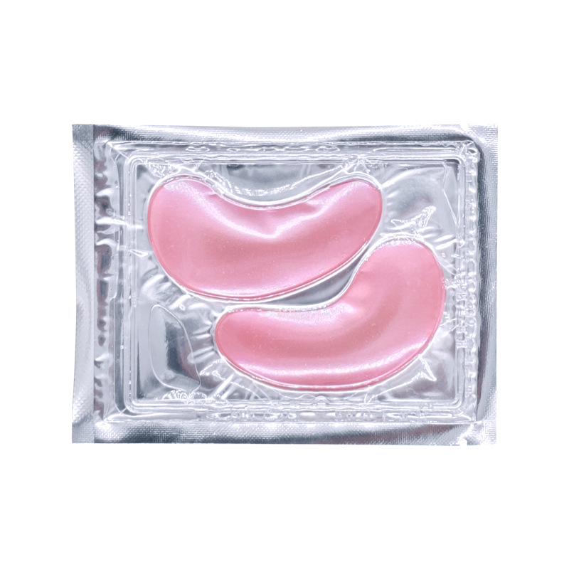 Masque pour les yeux rose, sachet vierge.