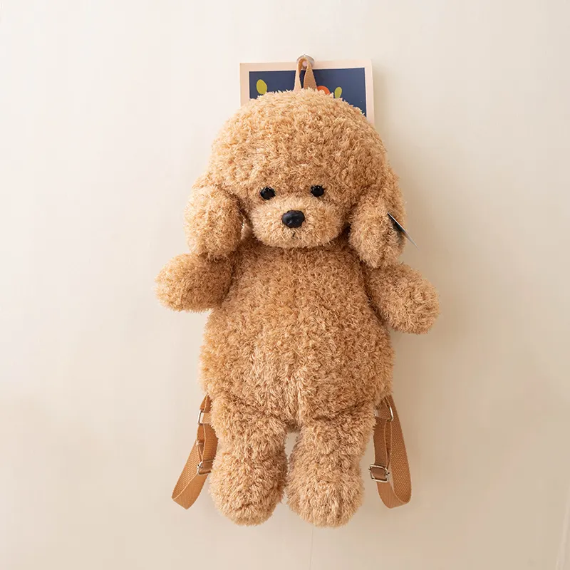 Özel yapmak dolması hayvan peluş sırt çantası sevimli okul çocuklar için özel peluş oyuncak köpek çanta