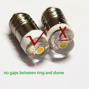 E10 LED ไฟฉายหลอดไฟ3โวลต์4.5โวลต์6โวลต์ DC ขนาดเล็ก E10สกรูฐานนำไฟฉายเปลี่ยนหลอดไฟ0.5วัตต์มินิไฟฉายโคมไฟ