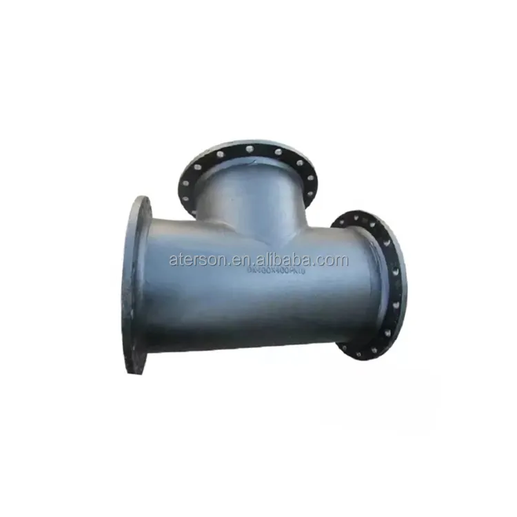 Phụ kiện đường ống sắt dễ uốn phụ kiện đường ống nước iso2531/en545/en598 tất cả các mặt bích Tee