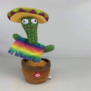Hot Sale Funny Dancing Cowboy Cactus Plush <strong>Toys</strong> Children <strong>Toys</strong> with Music Stuffed <strong>Toys</strong> Singing Kid Gifts