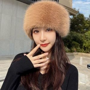 FF4701 Moda Feminina Senhoras <span class=keywords><strong>Faux</strong></span> <span class=keywords><strong>Fur</strong></span> Fuzzy Balde Chapéus De Pele Cossak Gorros Russo Quente Fofo Peludo Chapéus De Inverno - Product Image 6