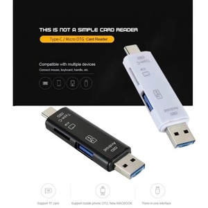 适用于安卓笔记本电脑坞站OTG C型适配器的OTG读卡器5合1 USB2.0 C型USB微型USB标清/TF存储卡读卡器 - Product Image 6