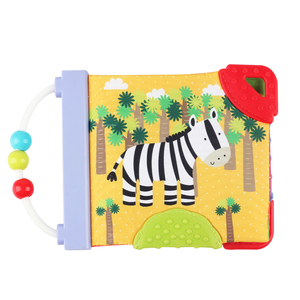 Unisex Early Educational Plush Book <strong>Toy</strong> with Teether Soft Cloth Animal Shape Quiet <strong>Style</strong> for 3-6 Months <strong>Old</strong> Babies-Packaged Sets - Product Image 3