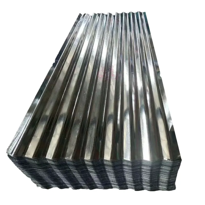 Lámina de zinc corrugado galvanizado de bajo costo, espesor de 0,1-0,2mm, precio de lámina de techo, precio de zinc de aluminio por metro