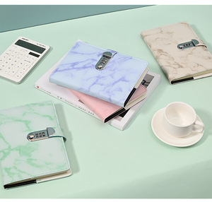Diario personale con struttura in marmo con LOGO personalizzato con blocco blocco blocco blocco blocco blocco blocco taccuino in pelle regalo per scuola ufficio - Product Image 4