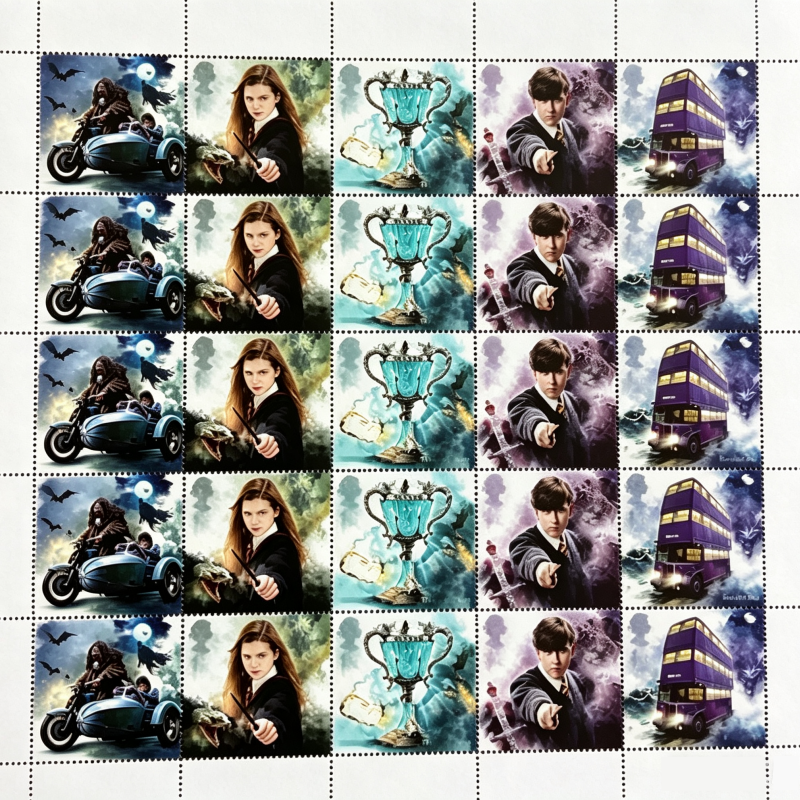 Bleu foncéUK 25 x timbres Harry Potter Hagrid de 1ère classe