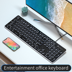 Membrana de juegos RGB para tableta, teclado silencioso con cable y llave iluminada con Chocolate para ordenador, Windows y PC