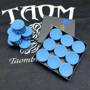 高品質TAOMスヌーカーチョーク工場直送V10キューヒント新オリジナルブルーグリーン9個ボックスプールスポーツテーブルアクセサリー