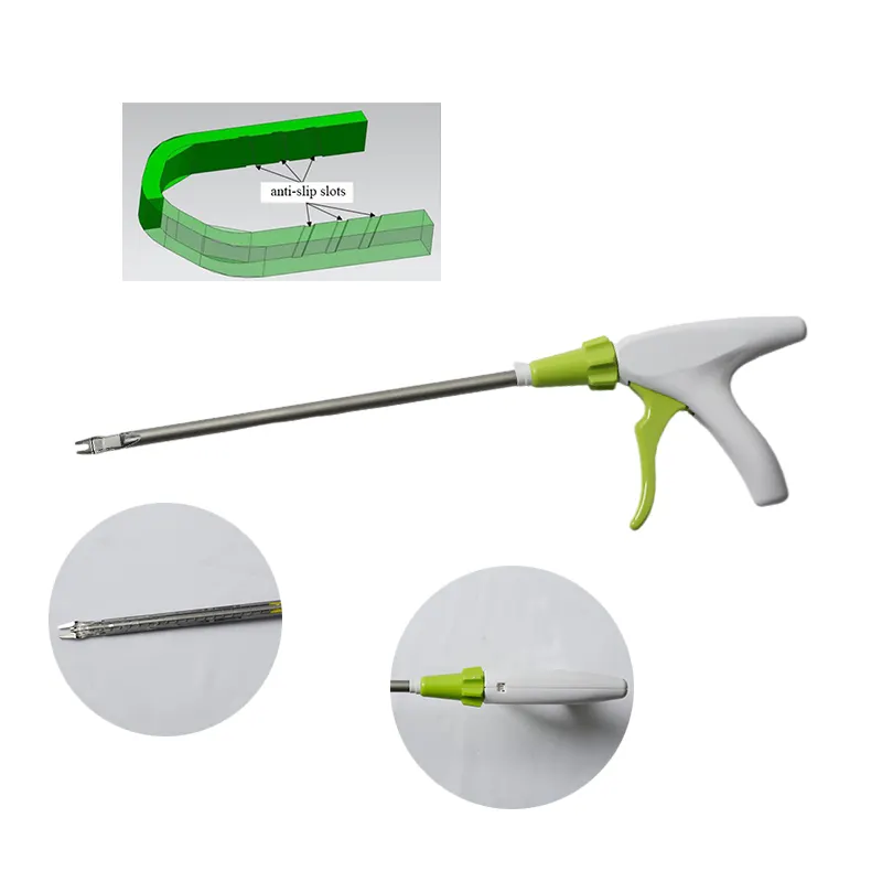 Instrumentos de cirugía laparoscópica quirúrgica Aplicador de clip de titanio desechable Aplicador de clips Endo