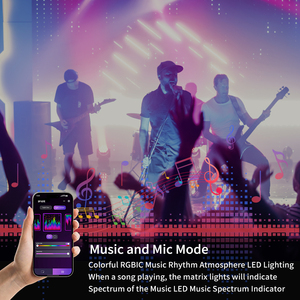 Nueva versión Tuya Smart SP107E LED Music Spectrum Lighting APP Control 16*16 Matrix Panel Pixel SPI RGB LED Strip Controller - Product Image 6