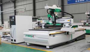 Linea di produzione macchina da taglio cnc per mobili in legno carico automatico scarico lavorazione del legno 1325 atc nesting cnc router machine