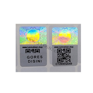 Numero di codice qr unico adesivo ologramma personalizzato adesivo gratta e vinci adesivo etichetta ologramma