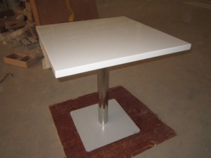 白色花园桌corians固体表面石材桌顶定制现代酒吧桌 - Product Image 5