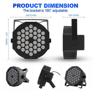 RGB 36 LED sahne aydınlatma PAR işık DMX işın parti DJ disko ışıkları ile uzaktan - Product Image 5