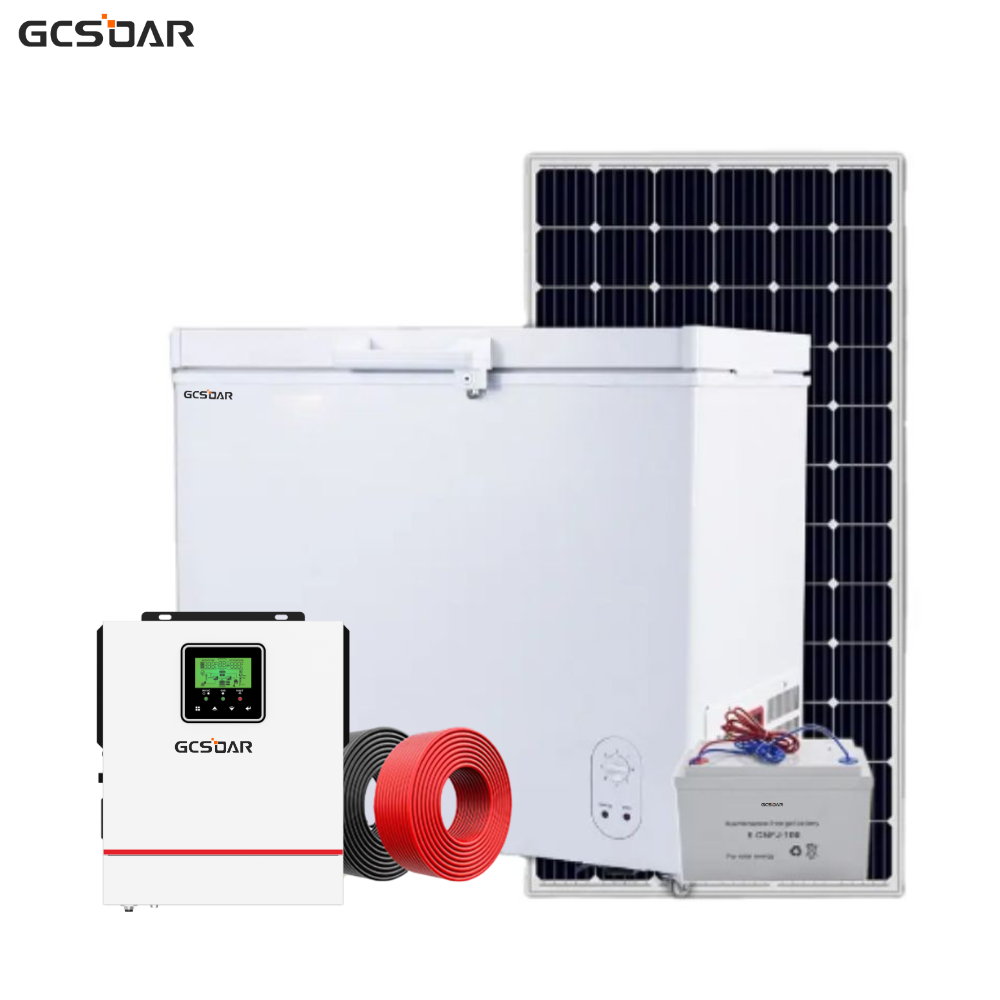 208L Freezer+Battery+Solar Panel+Inverter+Accessories