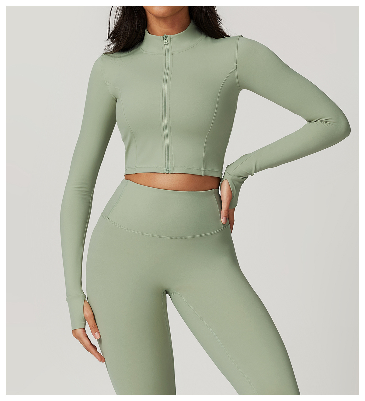 light green jacket