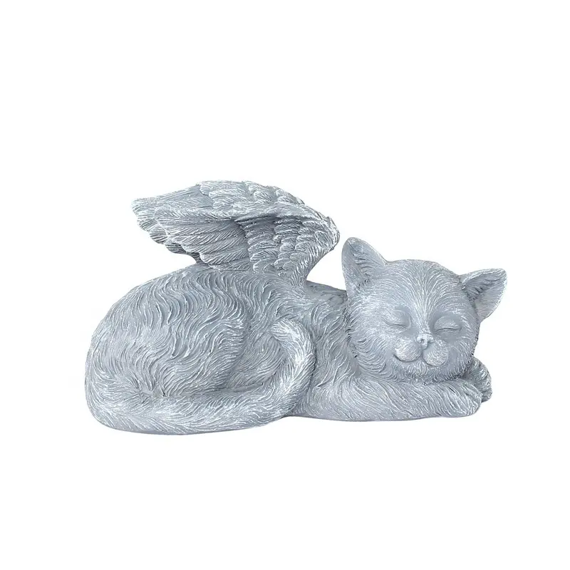 Ornamento de resina de anjo para cachorros, enfeite de artesanato e criativo, pedra transfronteira, decoração de animais para jardim