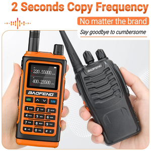 Baofeng-Walkie-talkie inalámbrico de banda aérea, cargador de frecuencia tipo C, UHF, VHF, DTMF, FM, NOAA, radio de radioaficionado, PRO, V2, de banda de aire, con frecuencia inalámbrica, FM, DTMF, 2 unidades - Product Image 3