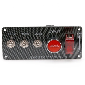 エンジンスタートスタータープッシュボタンレーシングカーイグニッションスイッチパネルLEDトグル - Product Image 3