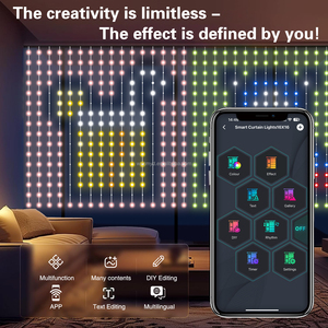 Smart fai da te LED luci per tenda tipo USB APP modello remoto testo dei cartoni animati per Festival finestra decorazione di nozze luce della tenda - Product Image 5