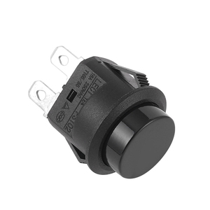 Interruttore a pulsante in plastica nera rotonda con blocco automatico in plastica con pulsante di accensione in metallo per diversi tipi di interruttore a pulsante - Product Image 4