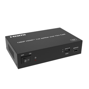 HDMI 1x2 <strong>Splitter</strong> Can Distribute <strong>1</strong> HDMI Source signal to Any <strong>2</strong> Display Devices (70m)over CAT6 Cable with PoC