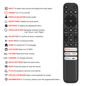 Sostituzione per telecomando per TCL Google TV telecomando compatibile con TCL Smart TVs FHD QLED LED HDR UHD - Product Image 5