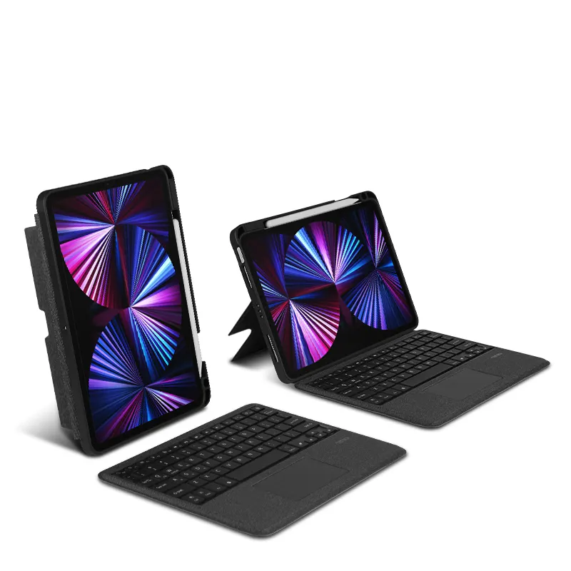 Чехол для планшета с клавиатурой 10,2, 10,5, 11, 12,9 дюйма для iPad Pro 2021, 2020, 2018, iPad Air 3, 4, 5