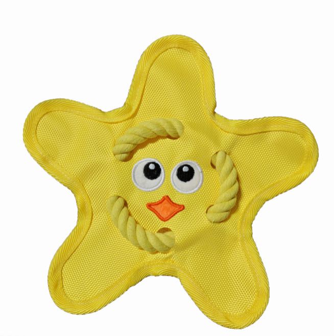 Étoile à cinq branches de canard jaune