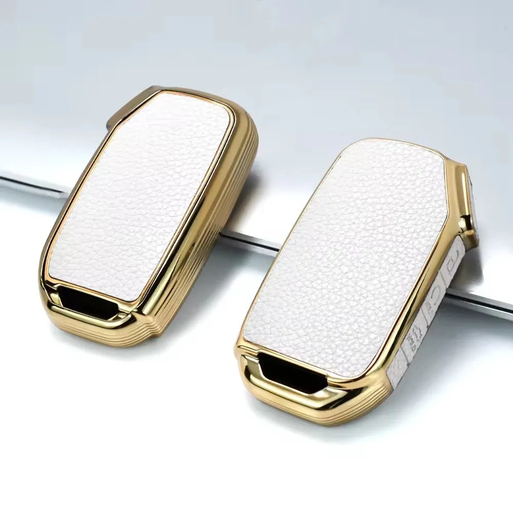 Accessoires d'intérieur de voiture TPU + Microfibre Leather Remote Key Shell Fob Protector Soft Car Key Case Cover Convient pour Kia