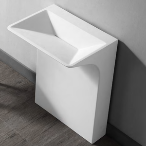 Sıhhi tesisat yüksek dereceli mat siyah ve beyaz bağlantısız seramik ayaklı lavabo banyo tuvalet lavabo