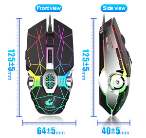 Kostenlose Wolf V8 Wired Mouse Office-Spiel Computer Makro Programmierung Luminous Gaming Mouse - Product Image 2