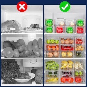 Multifunctional PET Refrigerator Storage Box Freezer Storage Organizer <strong>Bins</strong> for Kitchen - Product Image 6