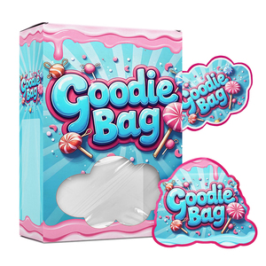 Forma personalizada de alta calidad con cajas de ventana de exhibición Bolsas de Mylar de forma irregular a prueba de olores Caja de papel personalizada - Product Image 1