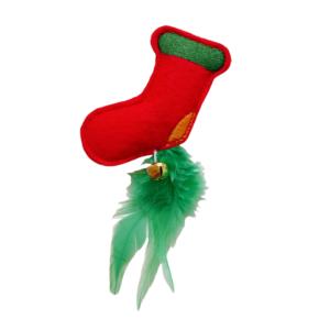 Juguetes navideños para gatos con hierba gatera y plumas - Product Image 3