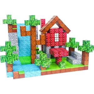 Magnetic Building Cubes Set Diy Cubes <strong>Block</strong> Puzzle Construction Magnetic <strong>Block</strong> 3d Model Decompression Toy - Product Image 1
