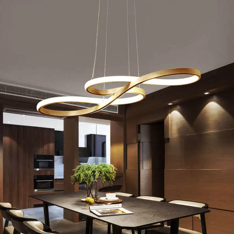 Новые современные черные домашние светильники кухня столовая современные украшения ресторан лампа светодиодные подвесные светильники для домашнего освещения
