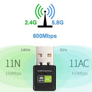 simr 600Mbps USB WiFi接收器加密狗5ghz局域网USB wi-fi适配器PC Antena无线网卡USB WiFi适配器 - Product Image 2